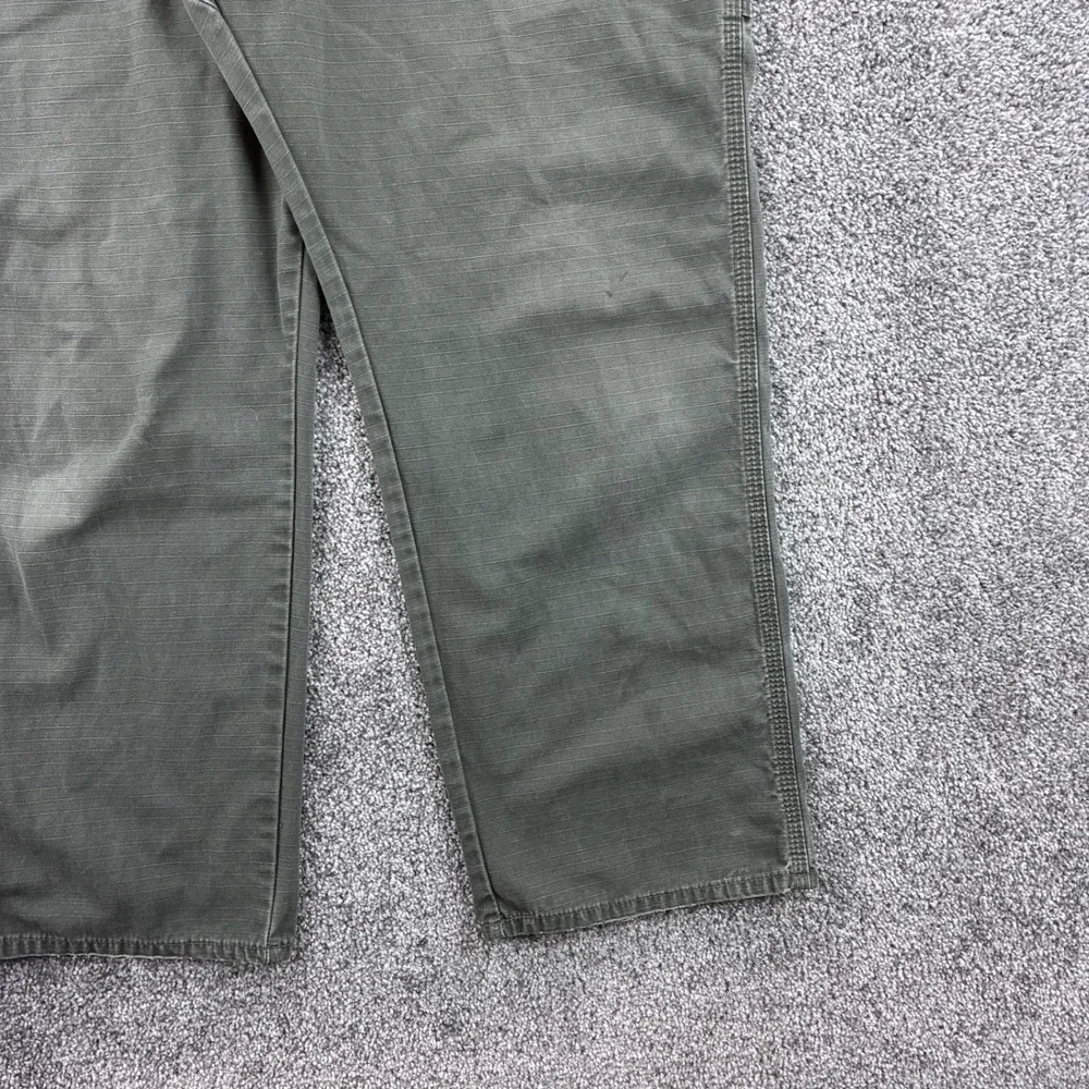 Wrangler Riggs Cargo Pants Mens 36x30 Olive Green Carpenter Ripstop Canvas